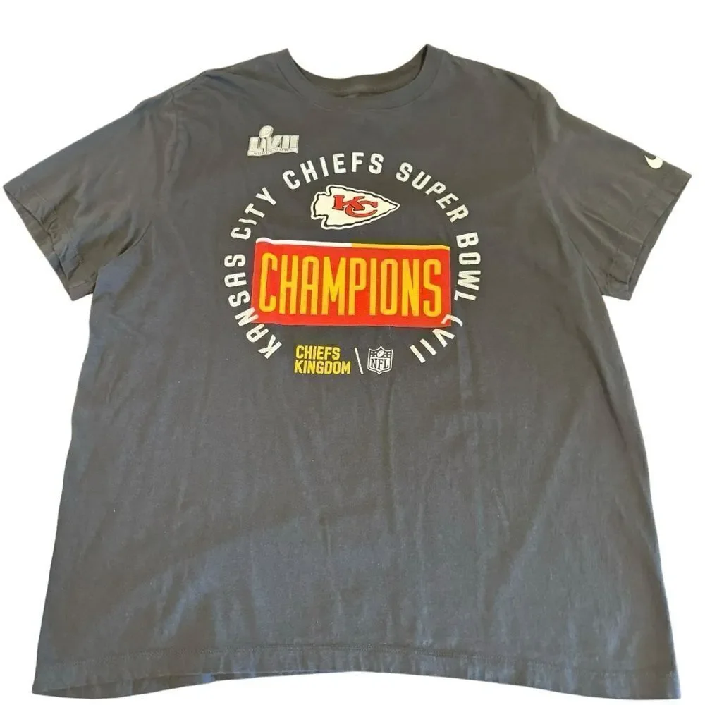 Nike Kansas City Chiefs Super Bowl LVII Tee Shirt Size XL